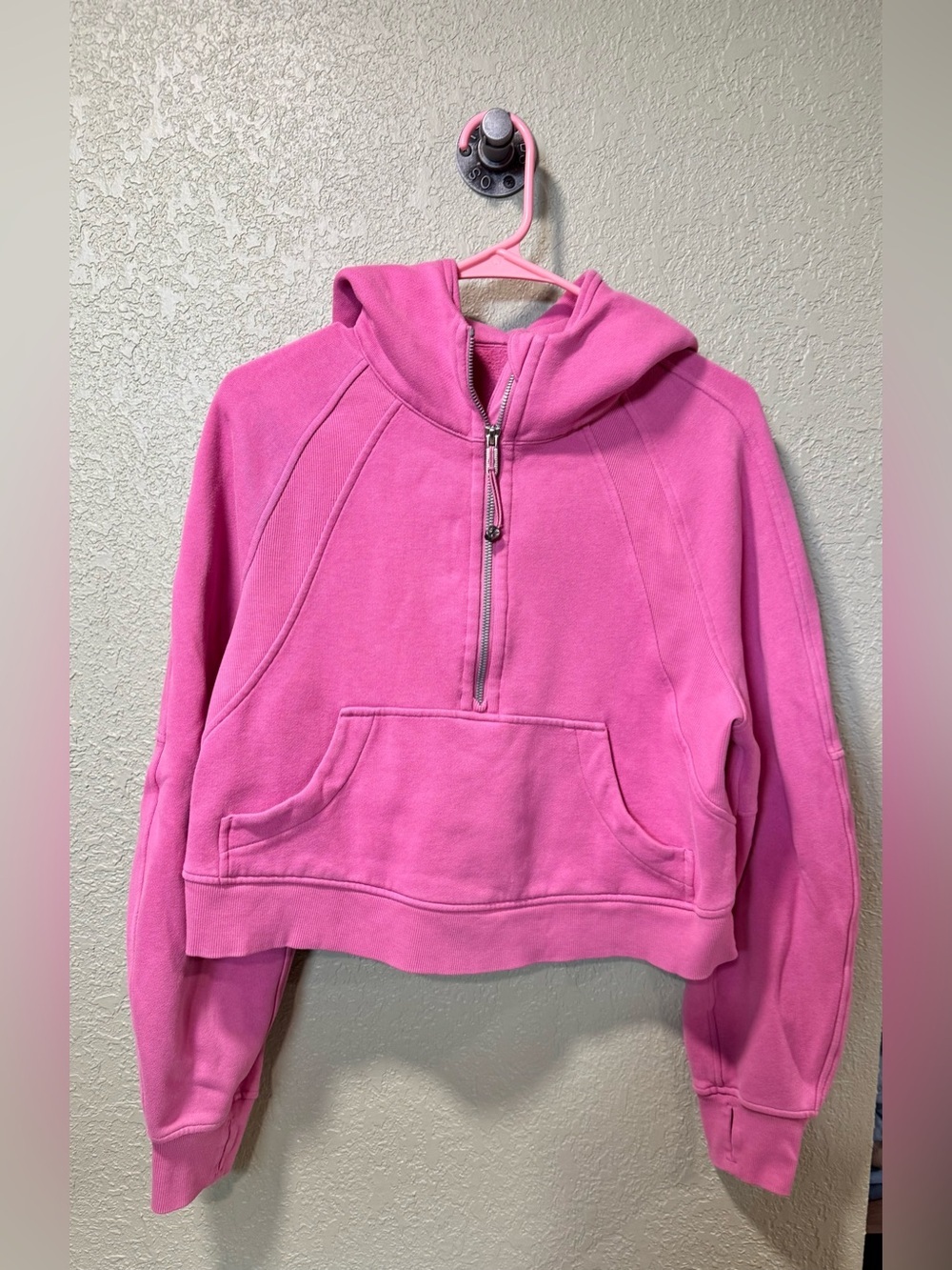 Lululemon Pink Half-Zip Hooded Sweatshirt size XS/S